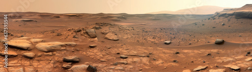 On the surface of Mars there are signs of erosion from the elements. Wind and weather have worn away at the edges of the mountains and small gullies can be seen crisscrossing the landscape.