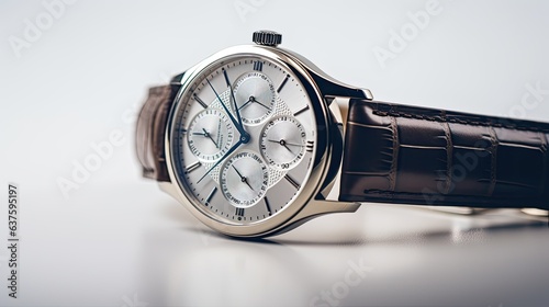 A single elegant wristwatch that showcases intricate design and craftsmanship.