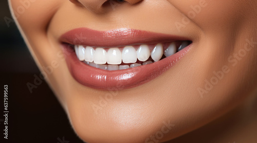 Perfect smile. Dentist examine woman s teeth. Generative AI