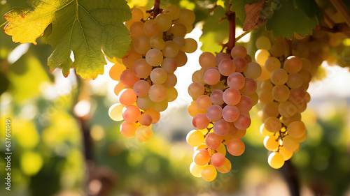 Abundant vineyards showcasing ripe grape clusters on the vine