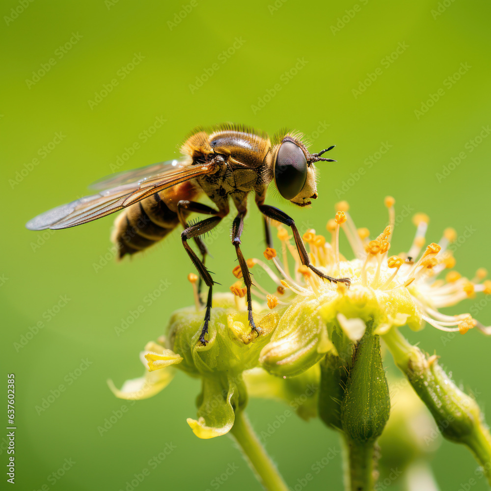 lifestyle photo robber fly sitting on a flower lifestyle photo robber fly sitting on a flower