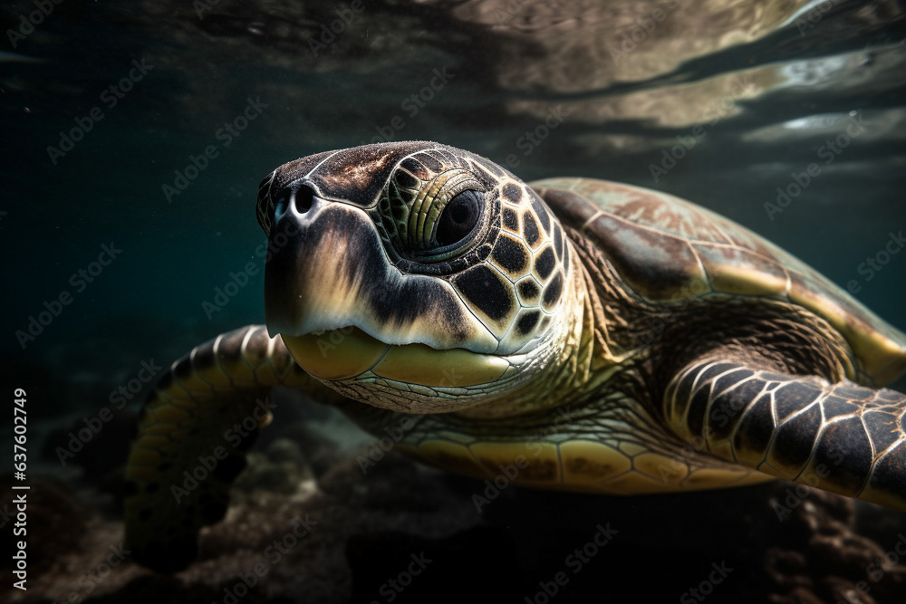 Fototapeta premium turtle swimming