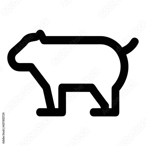 Capybara Icon Vector Illustration