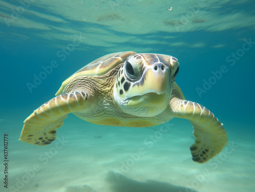 sea turtle swimming © Mosaic Media