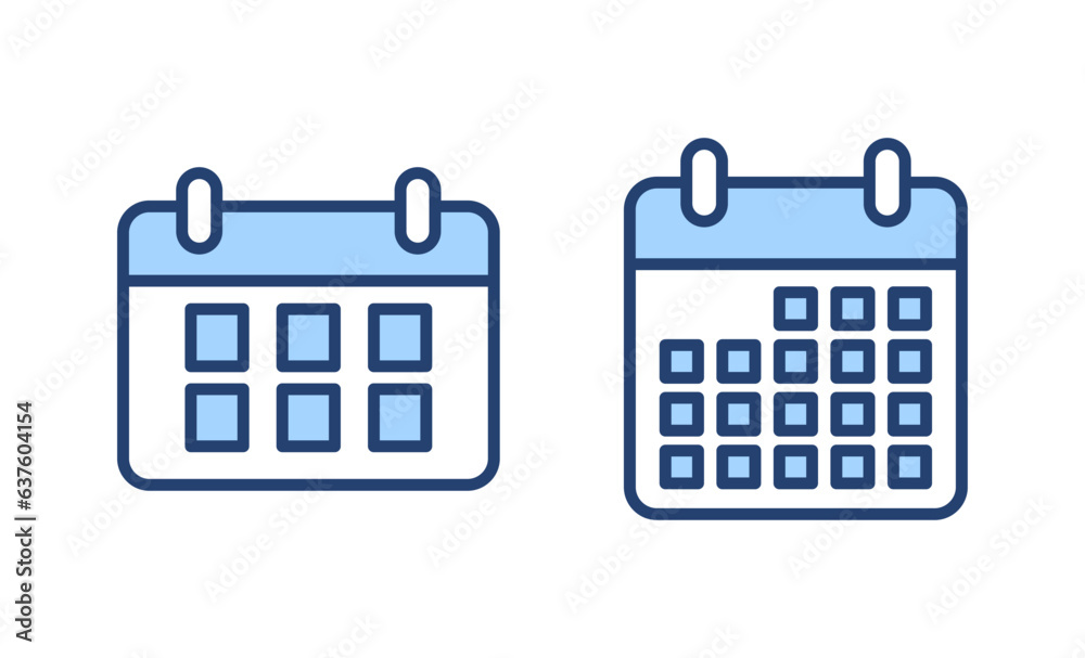 Calendar icon vector. Calender sign and symbol. Schedule icon symbol Calendar icon vector. Calender sign and symbol. Schedule icon symbol