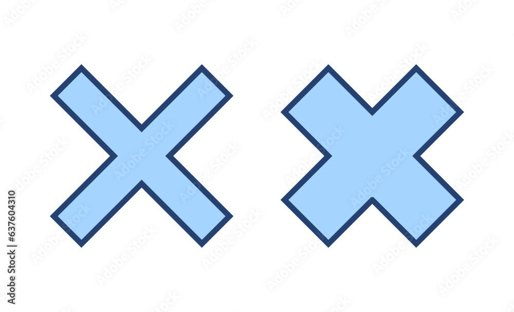 Obraz premium Close icon vector. Delete sign and symbol. cross sign