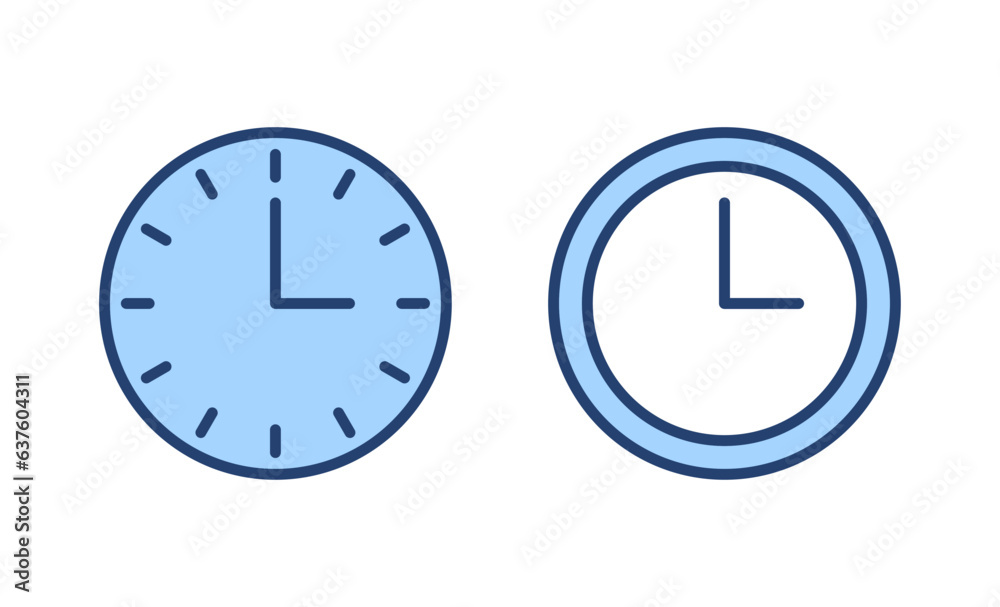 Clock icon vector. Time sign and symbol. watch icon Clock icon vector. Time sign and symbol. watch icon