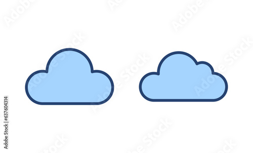 Cloud icon vector. cloud sign and symbol
