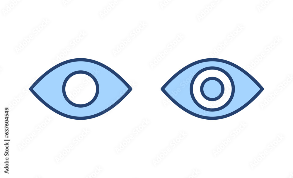 Eye icon vector. Eye sign and symbol. Look and Vision icon.