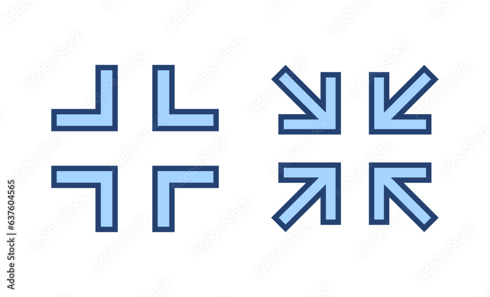 Fullscreen Icon vector. Expand to full screen sign and symbol. Arrows symbol Fullscreen Icon vector. Expand to full screen sign and symbol. Arrows symbol