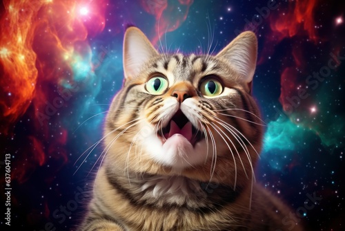 Nebulous Bewilderment: A Confused Cat's Sojourn in the Uncharted Realms of Space
