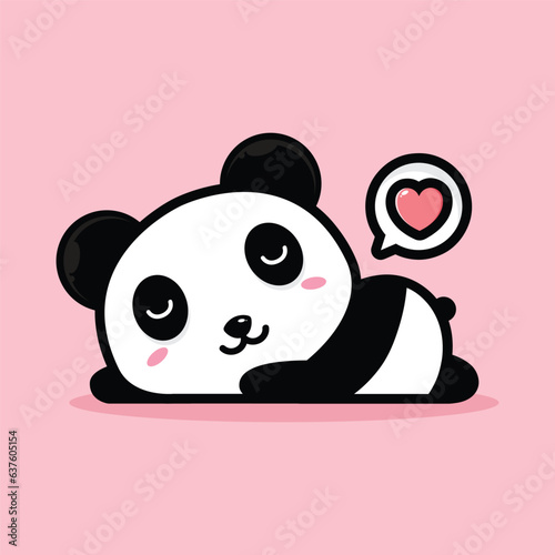 cute panda lazing sleeping relaxed