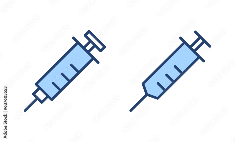 Syringe icon vector. injection sign and symbol.vaccine icon Syringe icon vector. injection sign and symbol.vaccine icon