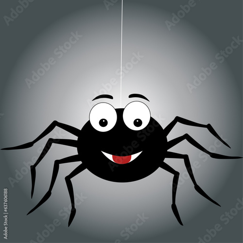 dangling cartoon spider 