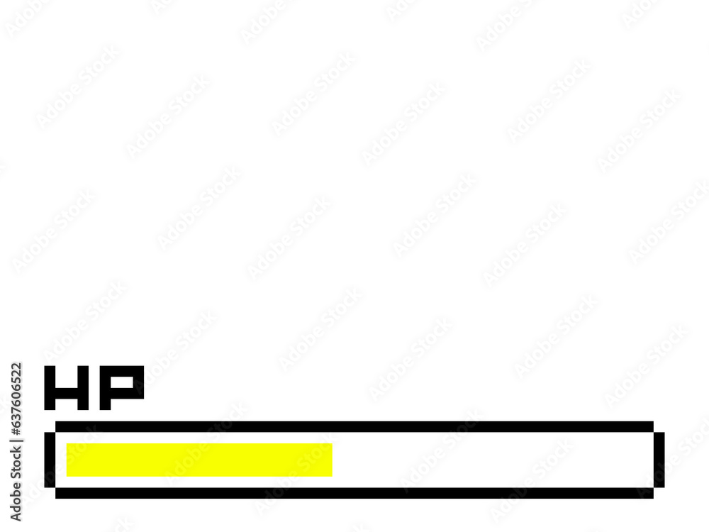 Obraz premium HP（中）のゲームコマンド風背景