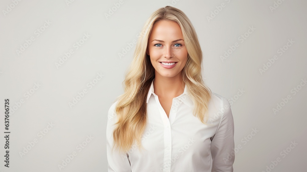 Portrait with a confident smile and crossed arms for small business management. In business leadership, a happy and confident female manager or CEO on white background Portrait with a confident smile and crossed arms for small business management. In business leadership, a happy and confident female manager or CEO on white background