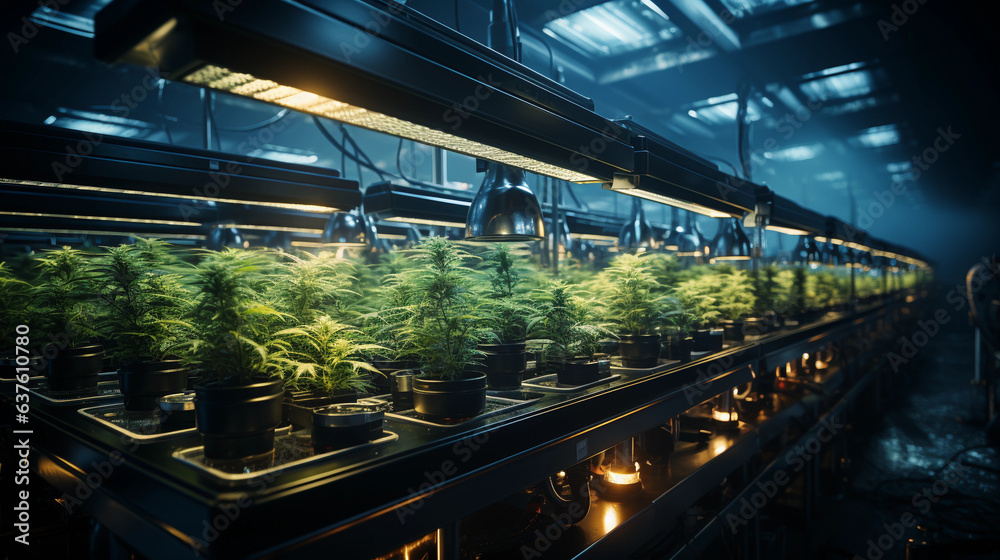 a high tech cannabis growing facility