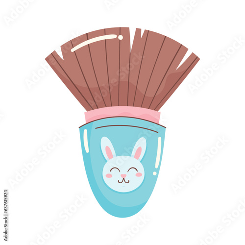 make up brush with a rabbit