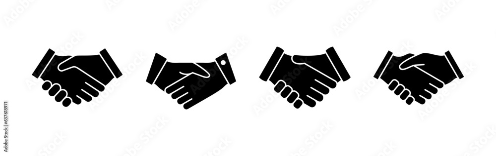 Hand shake icon vector. business handshake. contract agreement. partnership