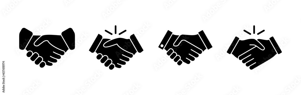 Hand shake icon vector. business handshake. contract agreement. partnership Hand shake icon vector. business handshake. contract agreement. partnership