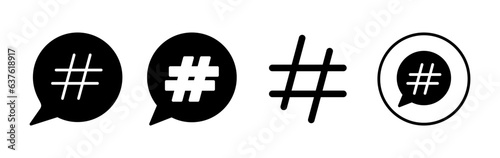 Hashtag icon vector. hashtag simbols