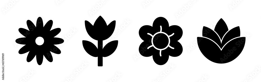 Flower icon vector. floral icon. flower logo Flower icon vector. floral icon. flower logo
