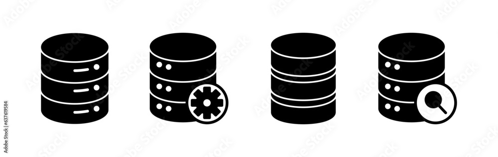 Database icon vector. server icon. storage Database icon vector. server icon. storage