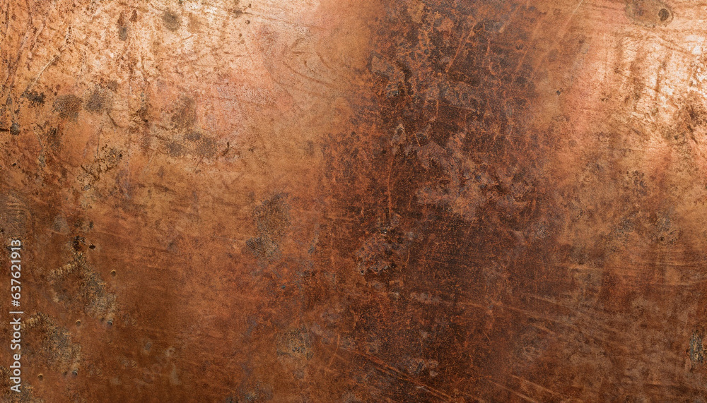 Stained copper metal texture background