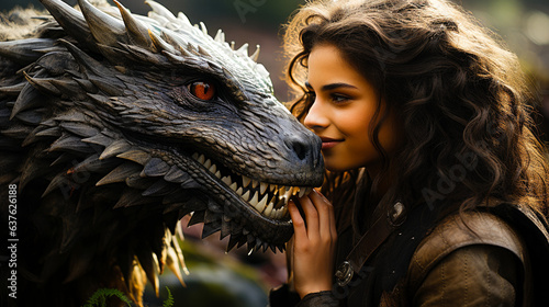 Medevil Dragon and Princess photo