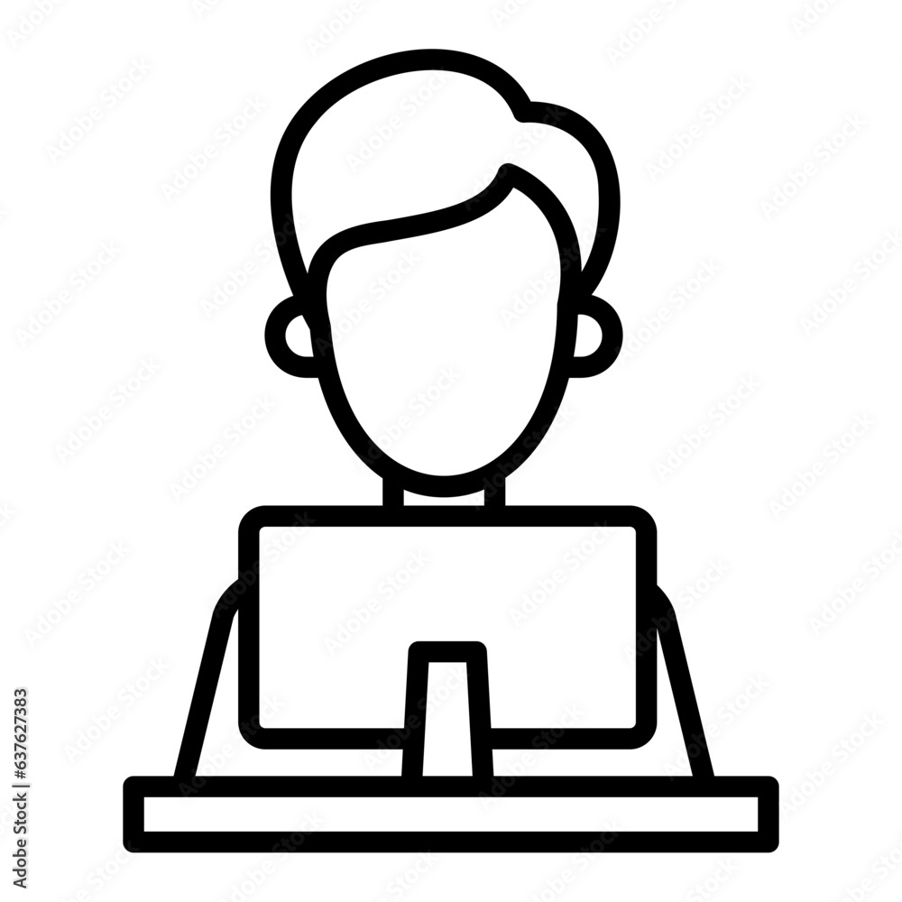 working outline icon working outline icon