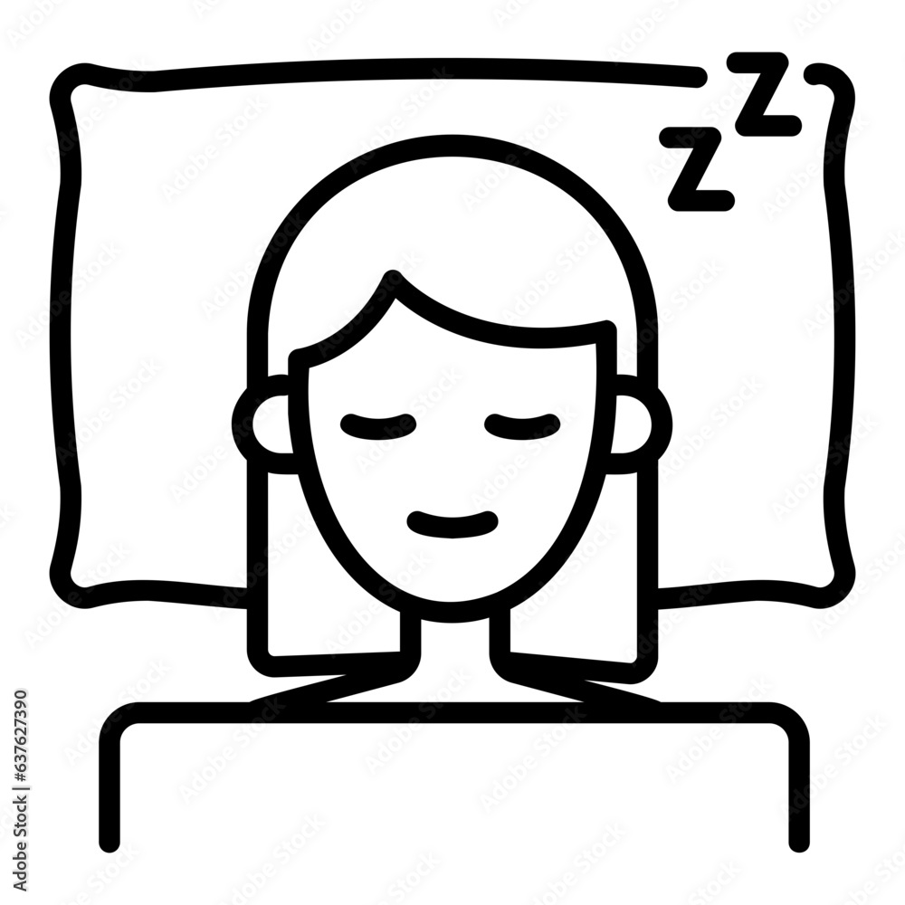 sleeping outline icon