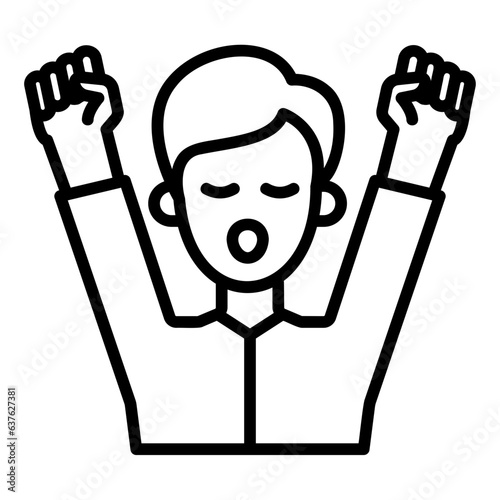 wake up outline icon