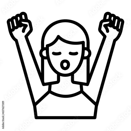 wake up outline icon