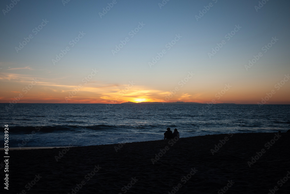 sunset on the beach