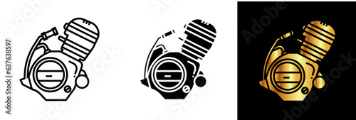 The Engine Icon represents the heart of machinery, symbolizing power, functionality, and mechanical prowess.