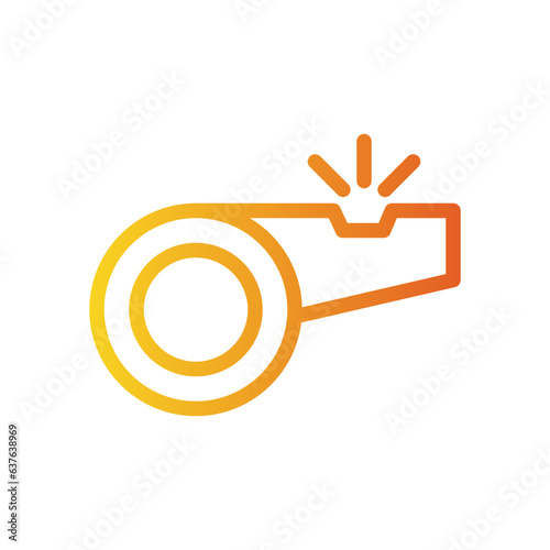 whistle gradient icon