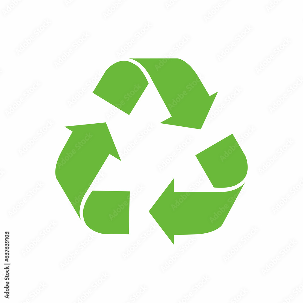 Recycle vector icon. Isolated recycle green logo flat symbol Vector Recycle vector icon. Isolated recycle green logo flat symbol Vector