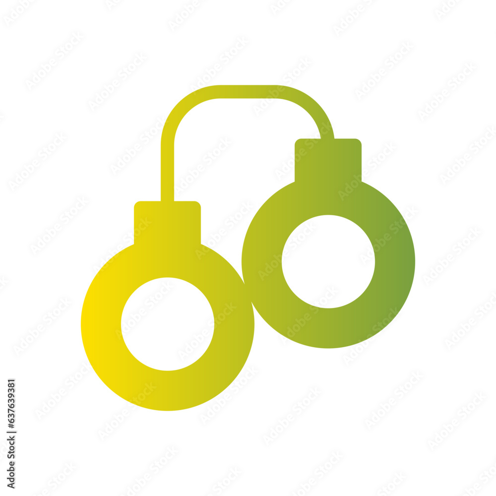handcuff flat gradient icon