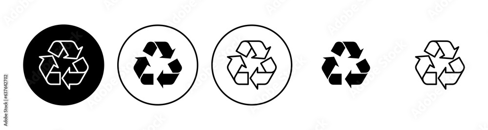 Recycle icon set. Recycling vector icon. Recycle icon set. Recycling vector icon.