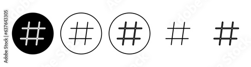 Hashtag icon set. hashtag symbol