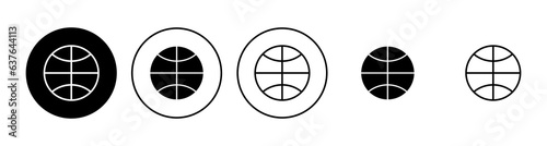 Basketball icon set. Basketball ball icon. Basketball logo vector icon