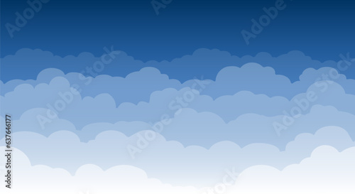 Clouds fluffy sky seamless background
