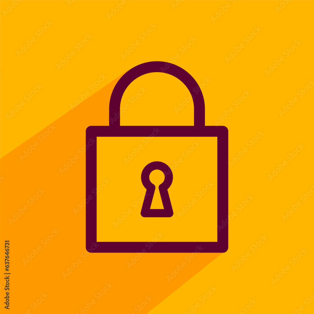 padlock icon vector logo template