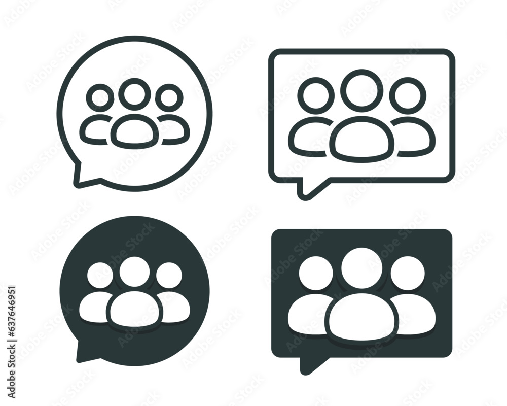 Naklejka premium Chat people icon. illustration vector