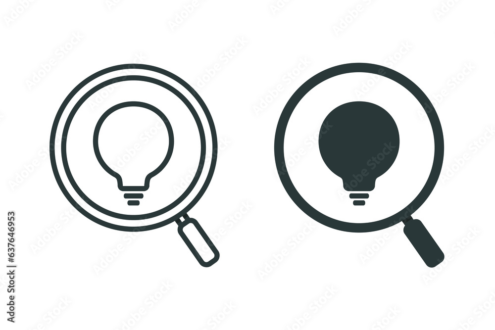 Lightbulb lens icon. Illustration vector Lightbulb lens icon. Illustration vector