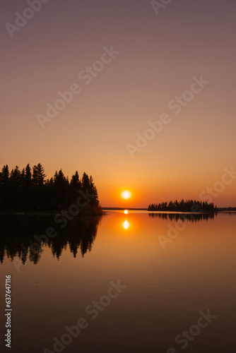 A Colourful Sunset at Astotin Lake © RiMa Photography