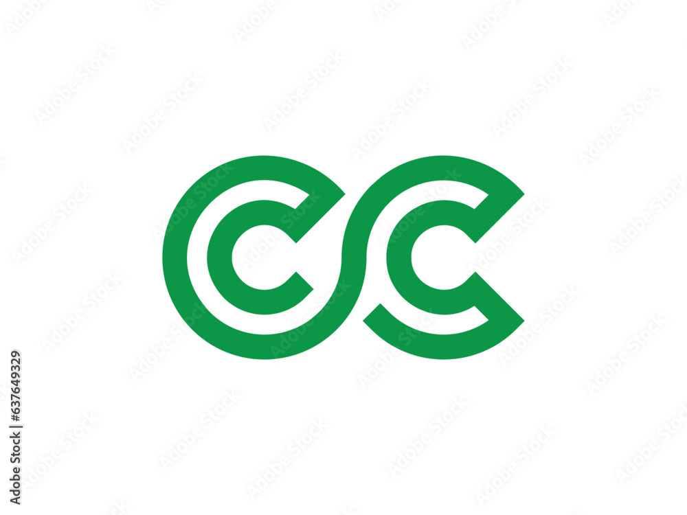 modern monogram CC letters with infinity symbol logo design modern monogram CC letters with infinity symbol logo design