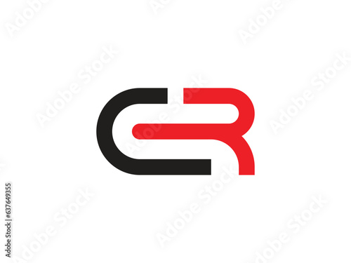 modern CR or CSR letter monogram logo design