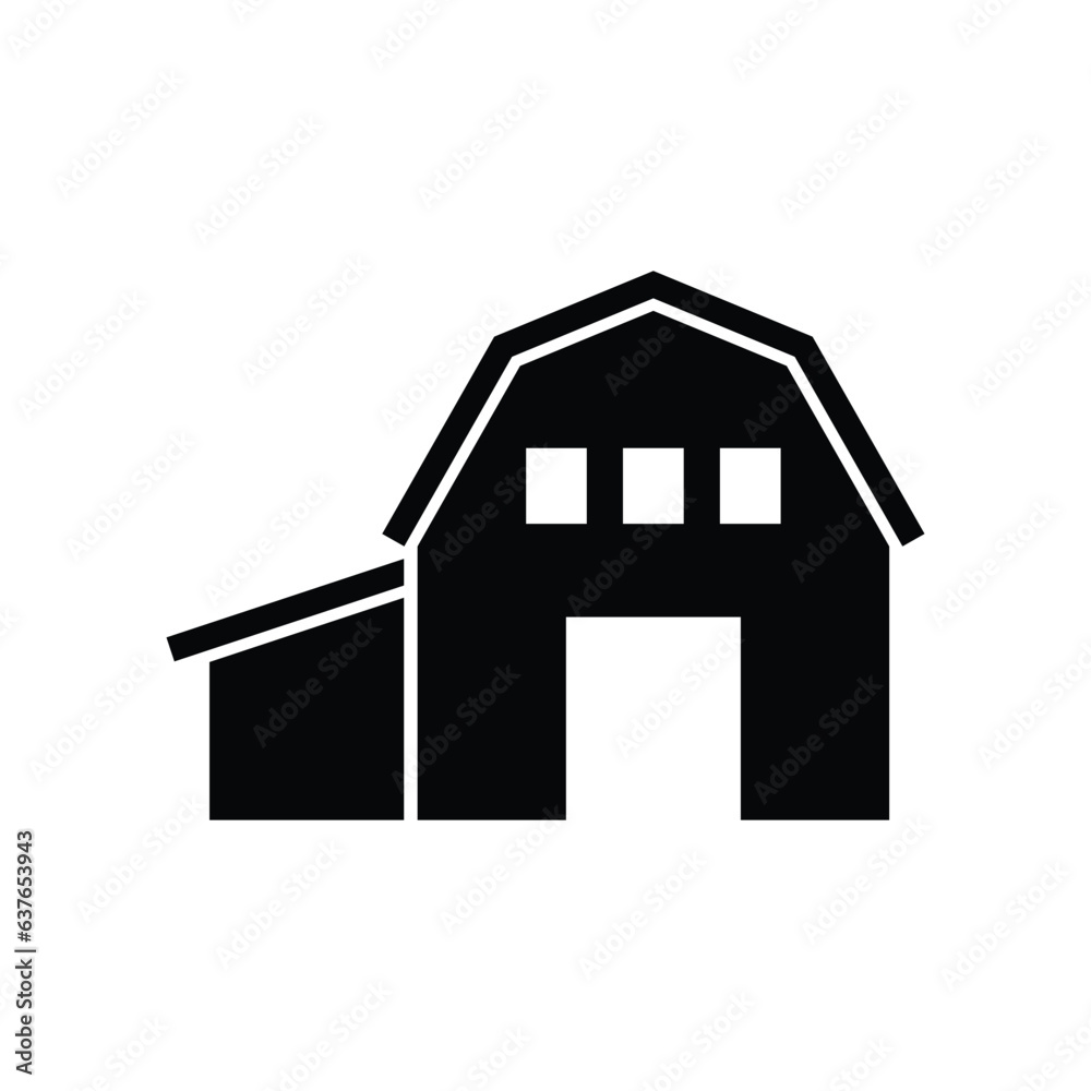Barn house icon design. isolated on white background. vector illustration Barn house icon design. isolated on white background. vector illustration