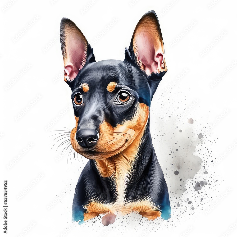 manchester-terrier-puppy--watercolor